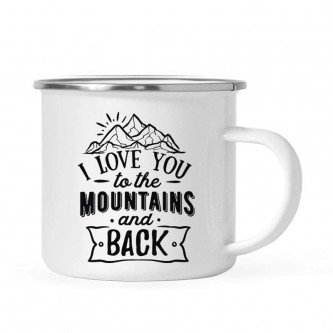 Забавно стоманено канче "I love you to the mountains and back"
